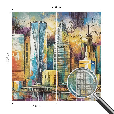 Självhäftande fotovägg Stadspanorama