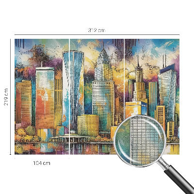 Självhäftande fotovägg Stadspanorama