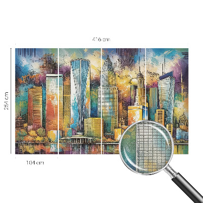 Självhäftande fotovägg Stadspanorama