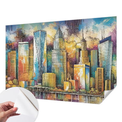 Självhäftande fotovägg Stadspanorama