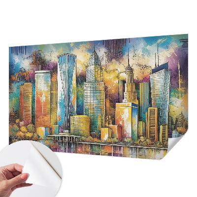 Självhäftande fotovägg Stadspanorama