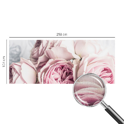 3D fototapet med rosa rosor