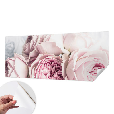 3D fototapet med rosa rosor