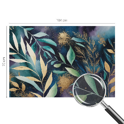 Fototapet barn med ett mönster av botaniska blad