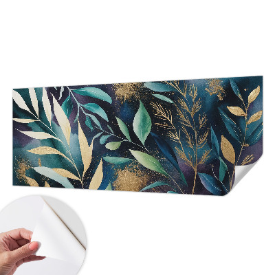Fototapet barn med ett mönster av botaniska blad