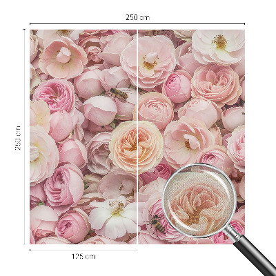 Självhäftande fototapet med motiv av vackra blommor