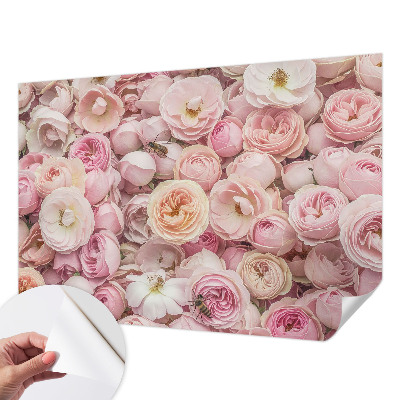 Självhäftande fototapet med motiv av vackra blommor