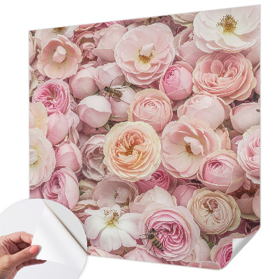 Självhäftande fototapet med motiv av vackra blommor
