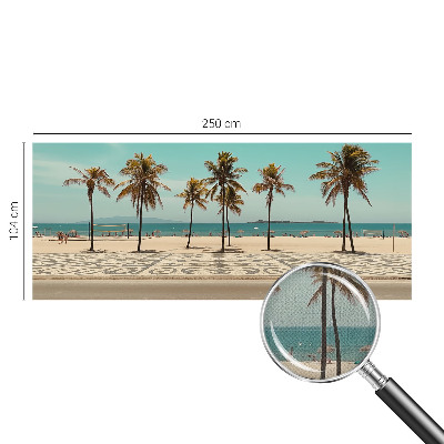 Självhäftande fotovägg med motiv av palmer på stranden