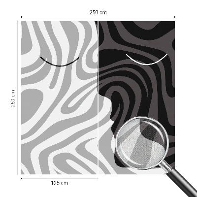 3D fototapet Abstrakta ansikten