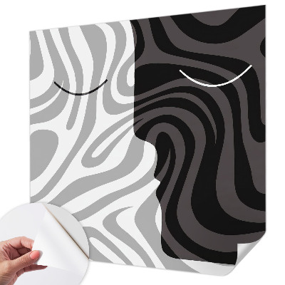 3D fototapet Abstrakta ansikten