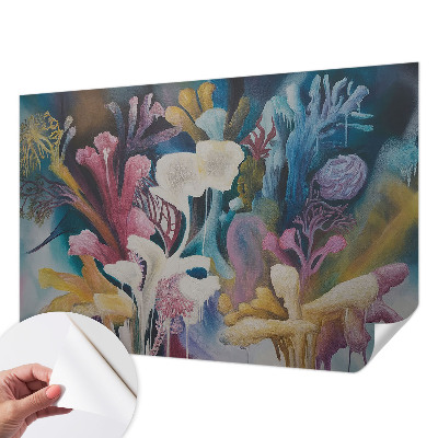 Självhäftande fotovägg Blommig explosion