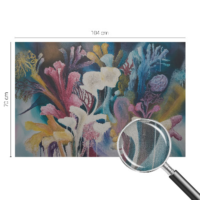 Självhäftande fotovägg med ett blommigt motiv