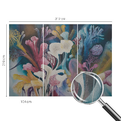 Självhäftande fotovägg med ett blommigt motiv