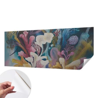 Självhäftande fotovägg med ett blommigt motiv