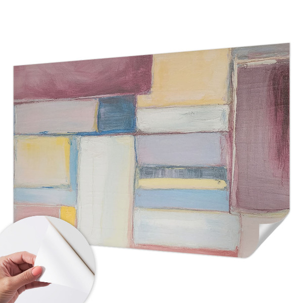 Peel and stick fototapet med geometriska former