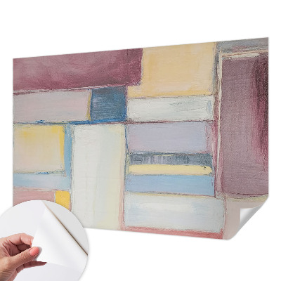 Peel and stick fototapet med geometriska former