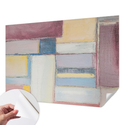 Peel and stick fototapet med geometriska former