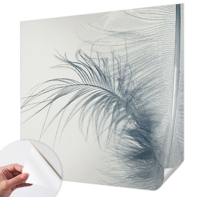 3D fototapet med motiv av en fin fjäder