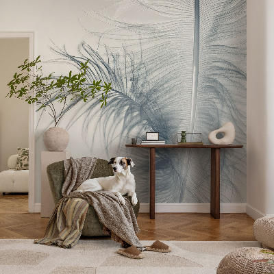 3D fototapet Fin fjäder