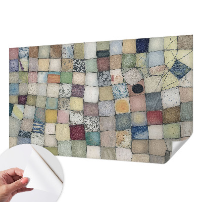 Självhäftande fototapet med ett färgglatt mosaikmotiv