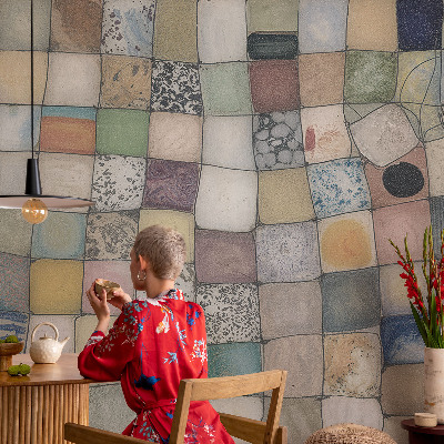 Självhäftande fototapet Färgglad mosaik