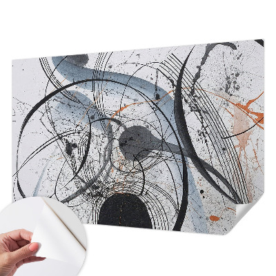 Peel and stick fototapet med ett uttrycksfullt abstrakt motiv