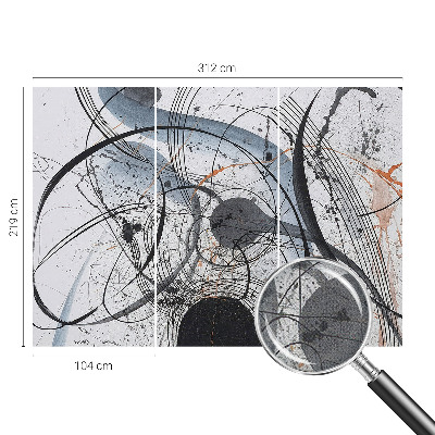 Peel and stick fototapet med ett uttrycksfullt abstrakt motiv