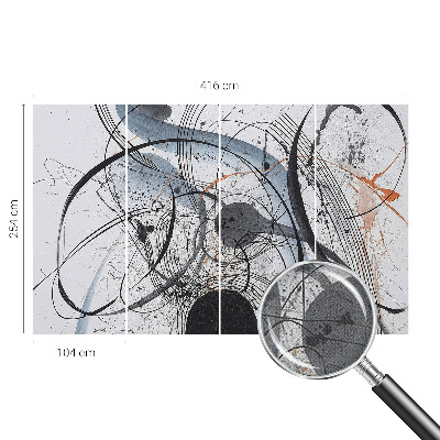 Peel and stick fototapet med ett uttrycksfullt abstrakt motiv