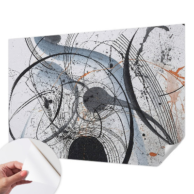 Peel and stick fototapet med ett uttrycksfullt abstrakt motiv
