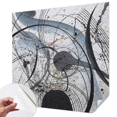 Peel and stick fototapet med ett uttrycksfullt abstrakt motiv