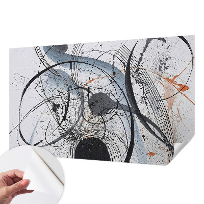 Peel and stick fototapet med ett uttrycksfullt abstrakt motiv