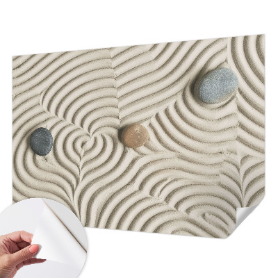 3D fototapet med motiv av harmoniska vågor