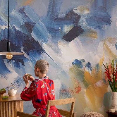 Fototapet för barn Färgglada penseldrag