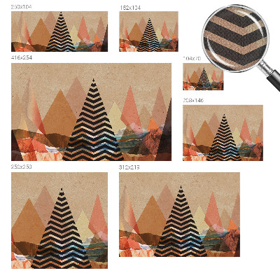 Självhäftande fotovägg Abstrakt landskap