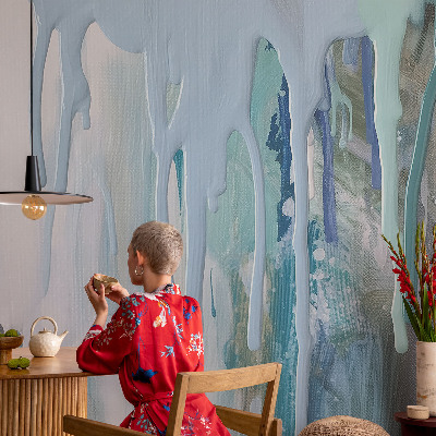 Fototapet barnrum Blå kaskader
