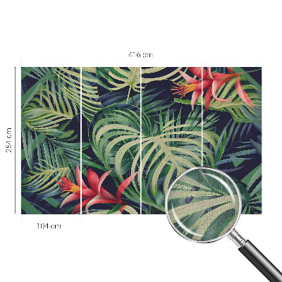 Självhäftande fotovägg Exotiska växter