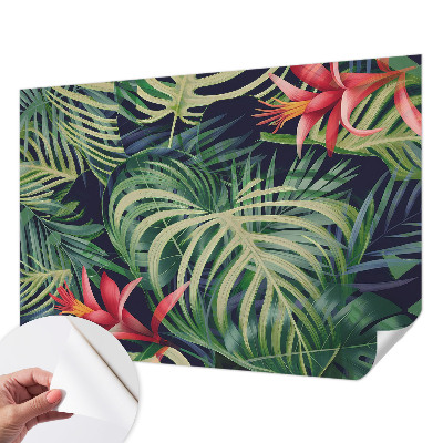 Självhäftande fotovägg med motiv av exotiska växter