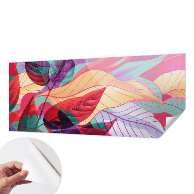 3D fototapet med abstrakta löv i 3D-design