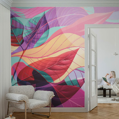 3D fototapet Abstrakta löv