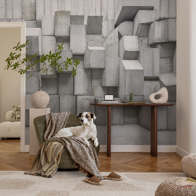 Fototapet för barn med motiv av betongblock