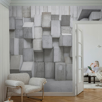 Fototapet för barn med motiv av betongblock
