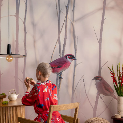 Fototapet barn Fågelpar