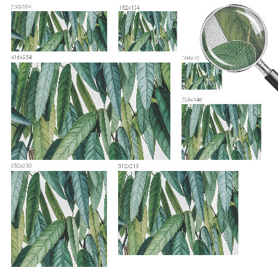 Självhäftande fotovägg med motiv av naturliga blad