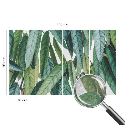 Självhäftande fotovägg med motiv av naturliga blad
