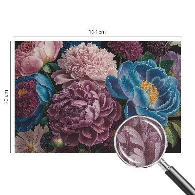 3D fototapet Färgglada blommor