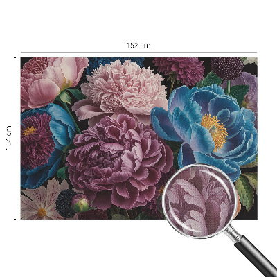 3D fototapet Färgglada blommor