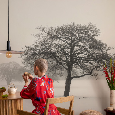 Fototapet barn Vinterträd