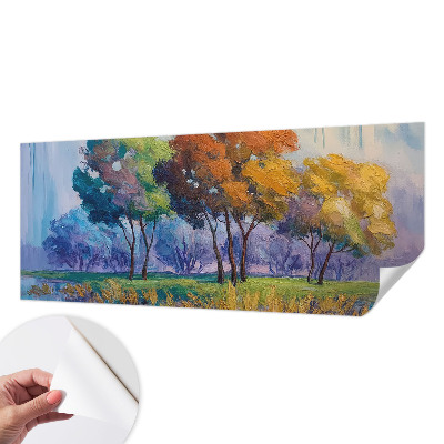 Fototapet för barn med abstrakta träd i en lekfull design