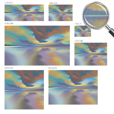 Självhäftande fototapet Regnbågssolnedgång